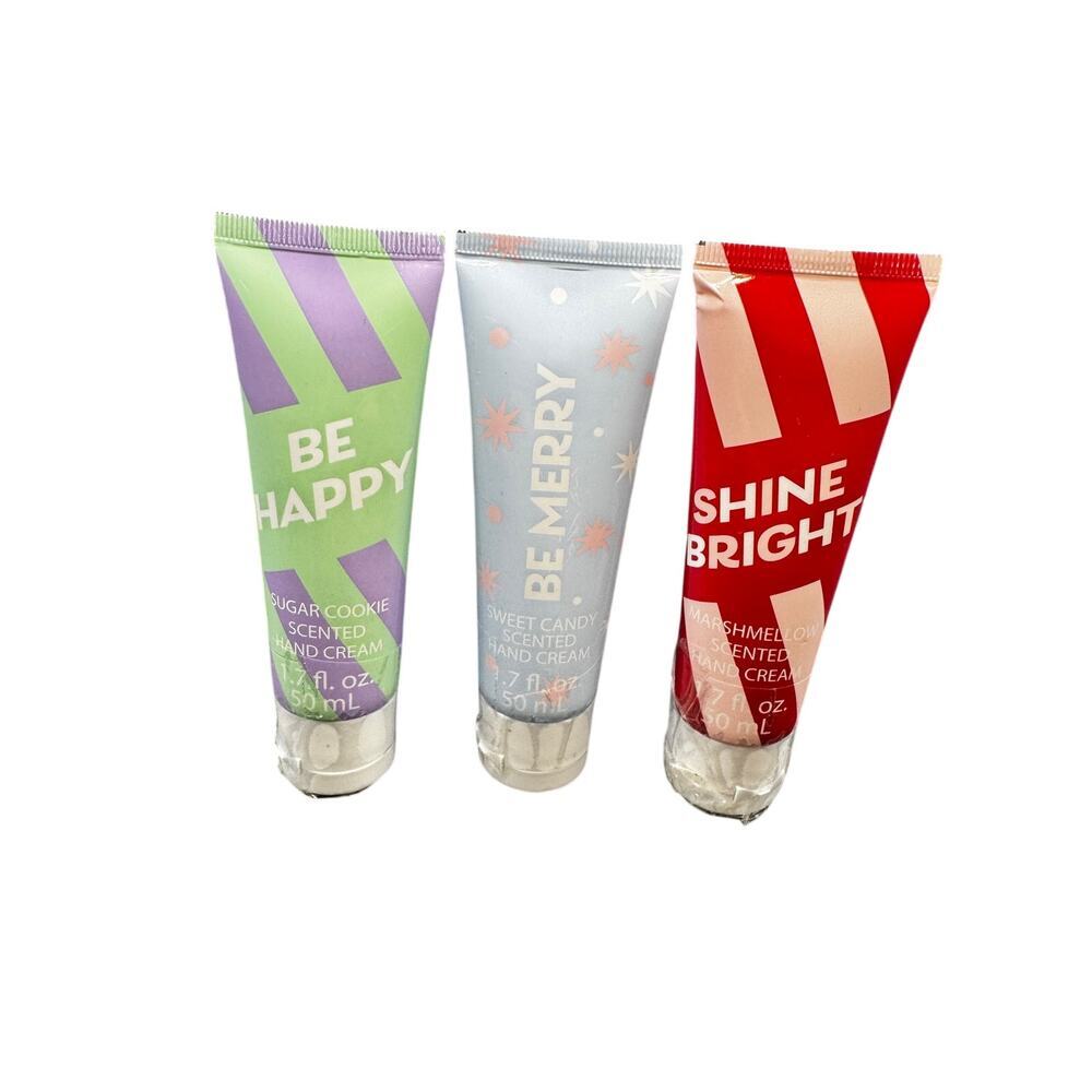 NWT SET OF 3 HAND CREAMS 1.7oz EACH. Sweet candy, Marshmallow, & Sugar Cookie